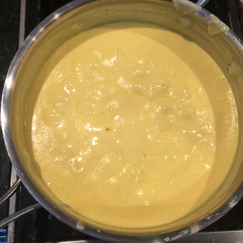 Thicken and boil Thicken and boil