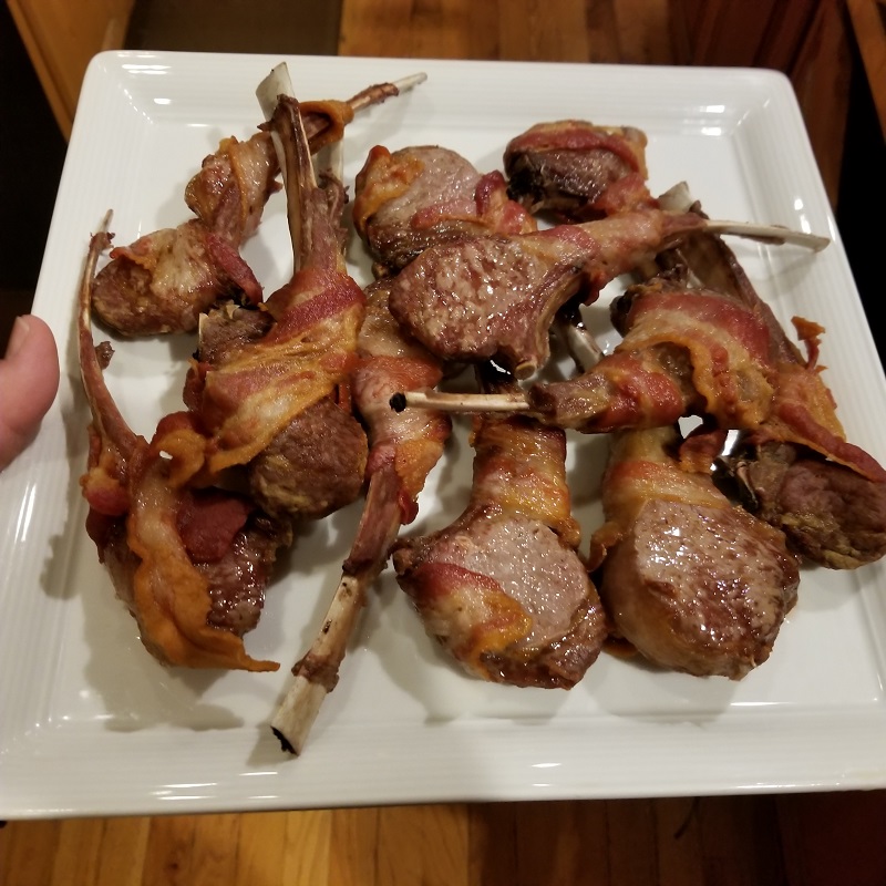 Carl’s Deep-Fried, Bacon-Wrapped, OMG Lamb Chops.